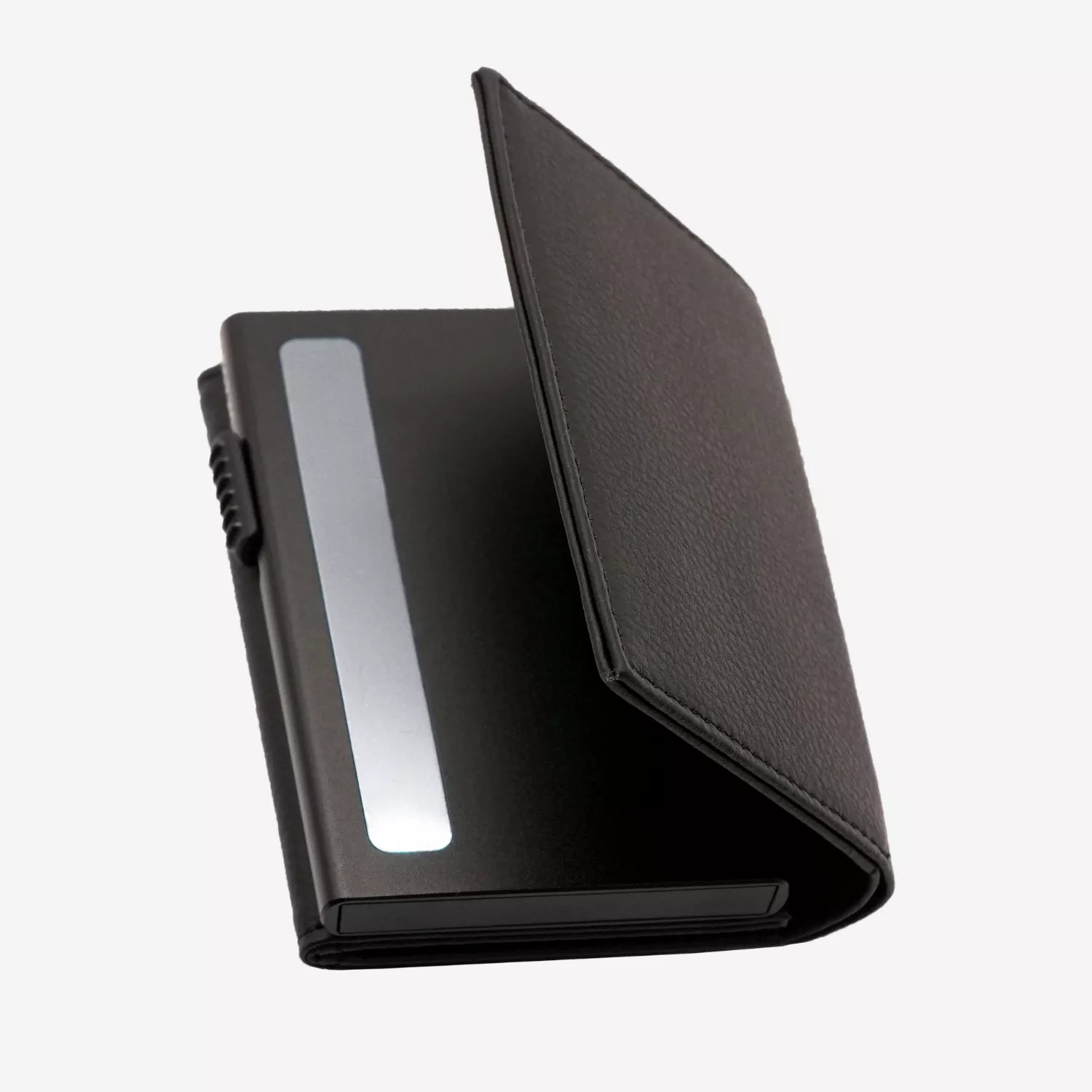 Billetera Anticlonación en cuero Black US302W Sin Monedero, vista trasera — accesorio compacto y elegante de Urzus