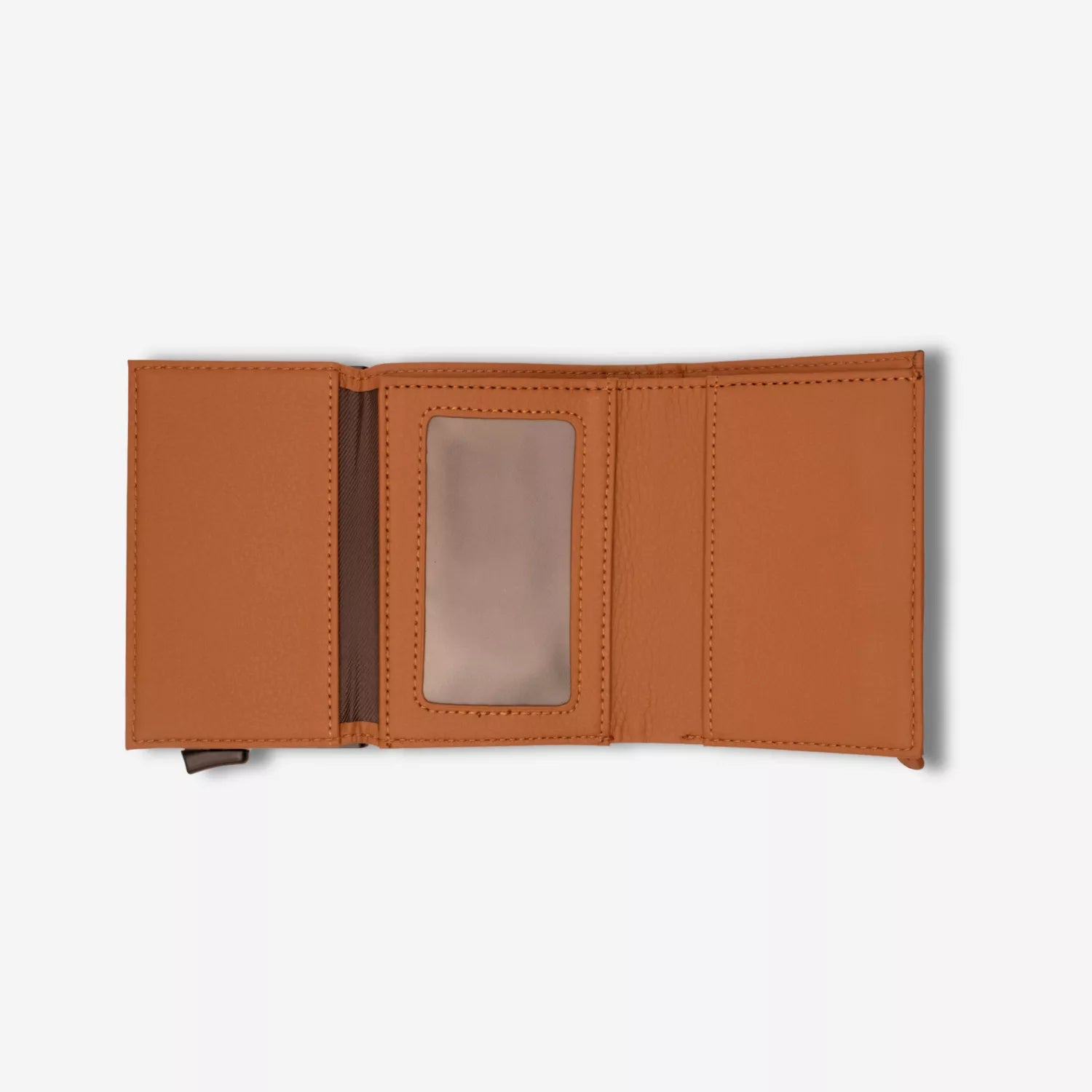 Billetera Anticlonación en cuero Brown US203, vista interior 1 — accesorio compacto y elegante de Urzus