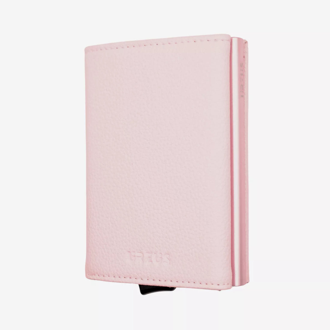 Billetera Anticlonación en cuero Pink US203, vista frontal — accesorio compacto y elegante de Urzus