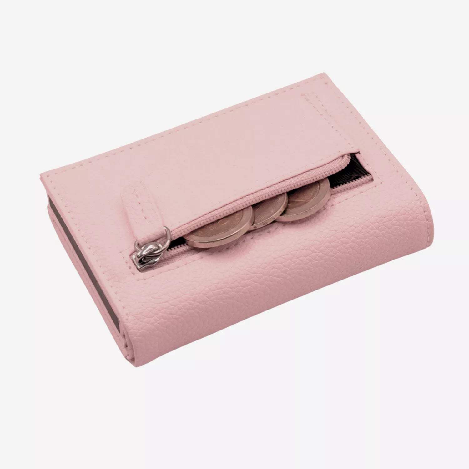 Billetera Anticlonación en cuero Pink US302, vista trasera 2 — accesorio compacto y elegante de Urzus