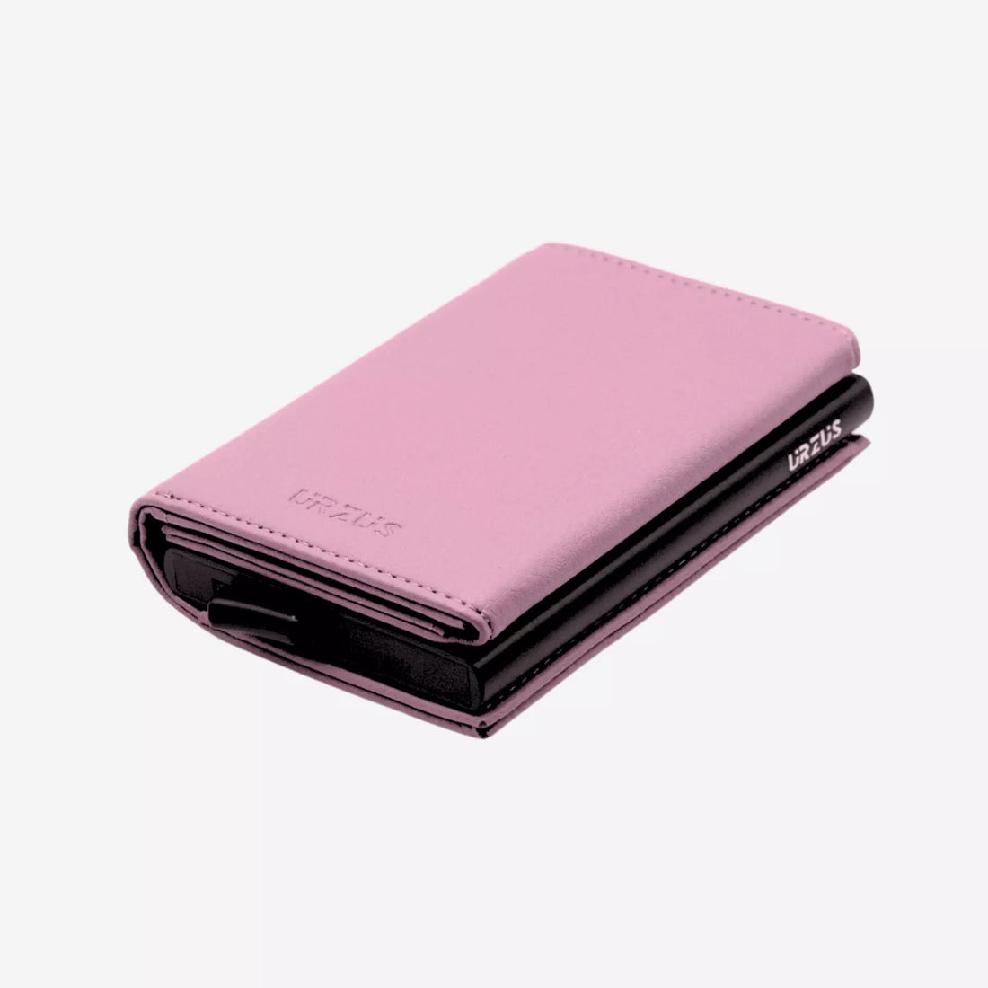 Billetera Anticlonación en cuero Purple US203, vista frontal — accesorio compacto y elegante de Urzus