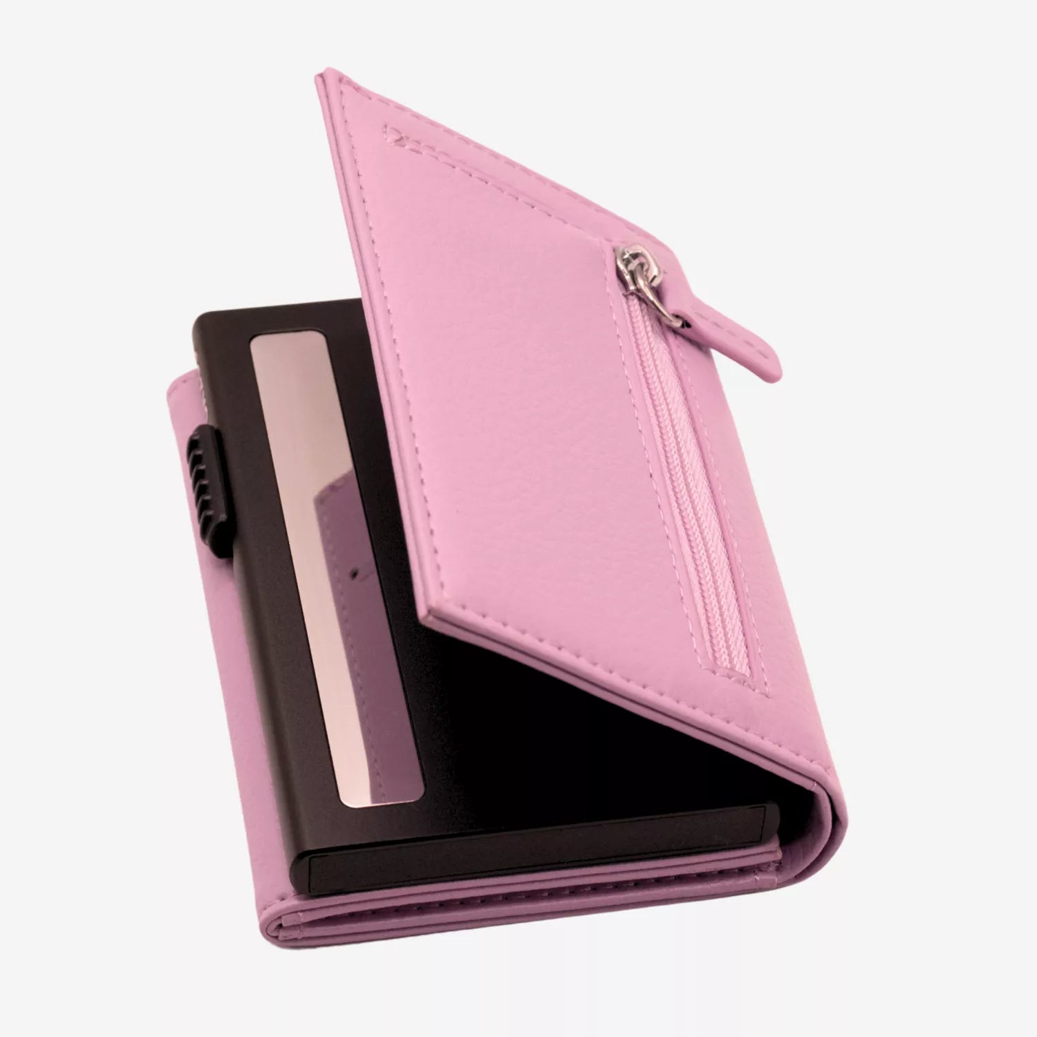 Billetera Anticlonación en cuero Purple US203, vista trasera 1 — accesorio compacto y elegante de Urzus
