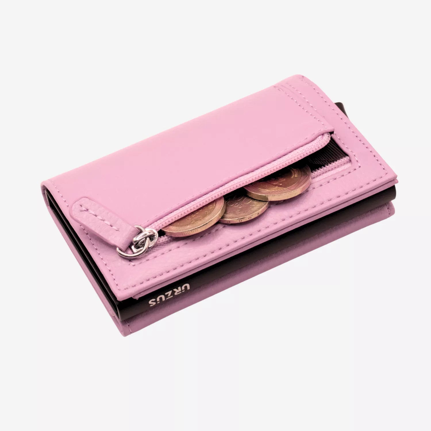 Billetera Anticlonación en cuero Purple US203, vista trasera 2 — accesorio compacto y elegante de Urzus