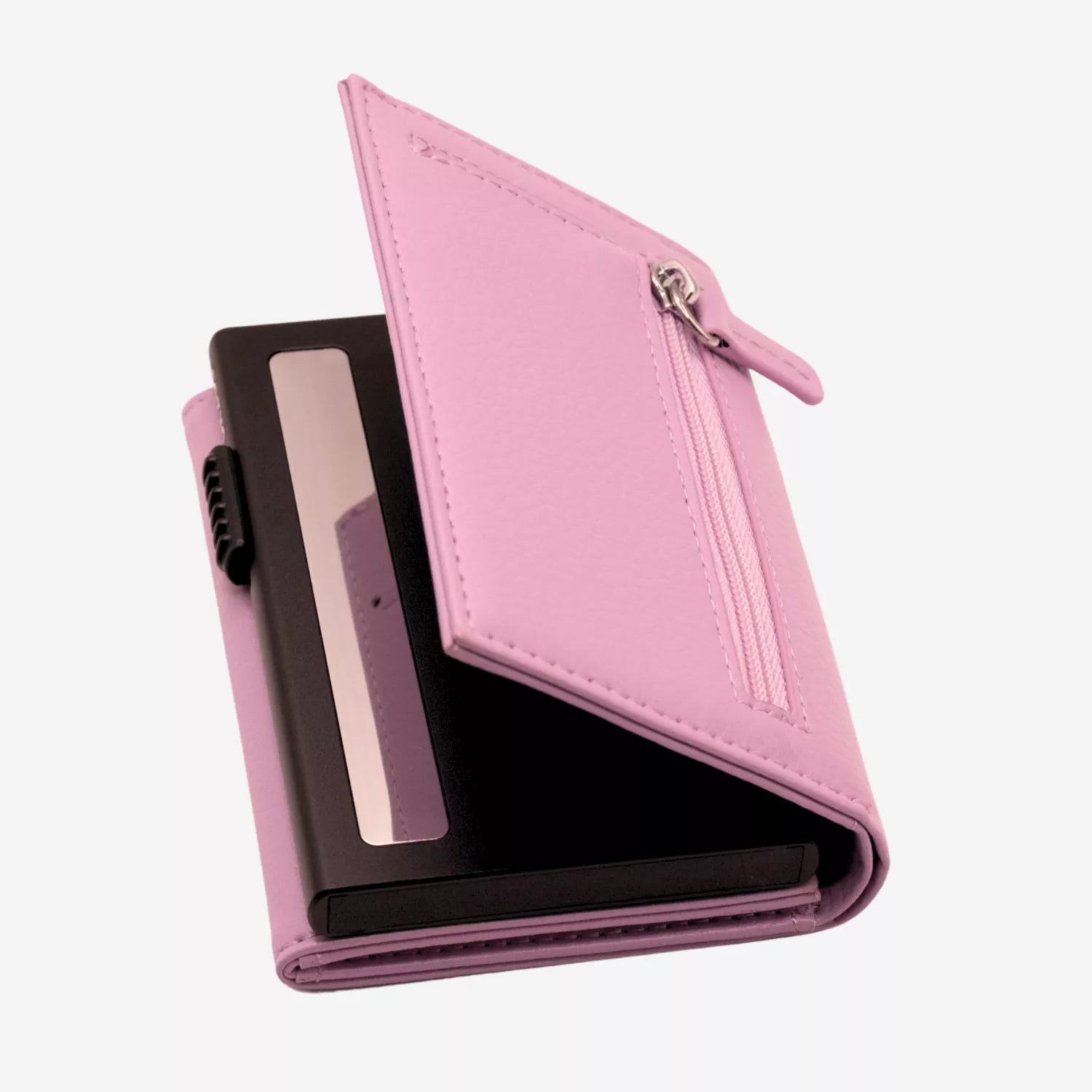 Billetera Anticlonación en cuero Purple US302, vista trasera 1 — accesorio compacto y elegante de Urzus