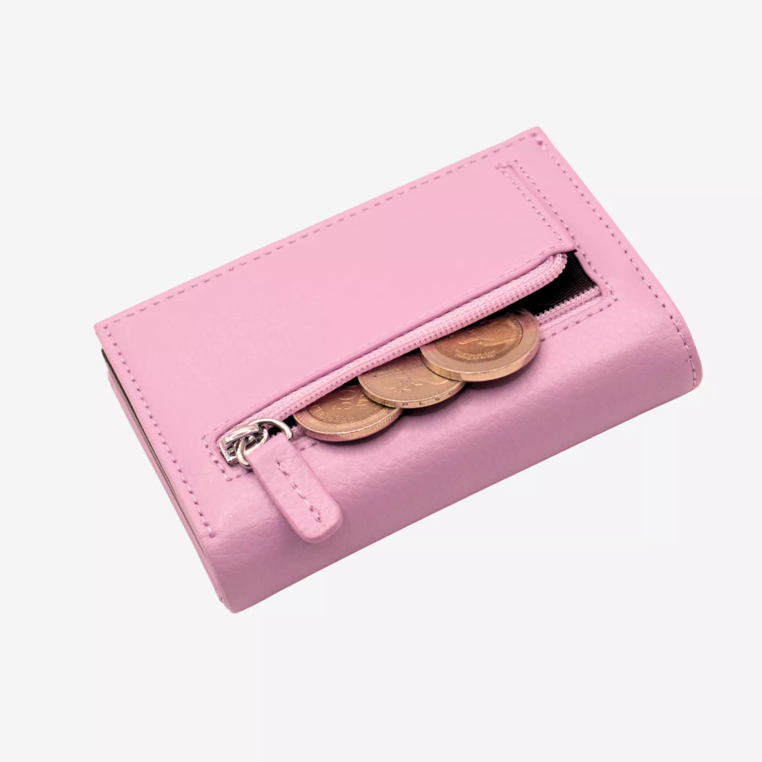 Billetera Anticlonación en cuero Purple US302, vista trasera 2 — accesorio compacto y elegante de Urzus