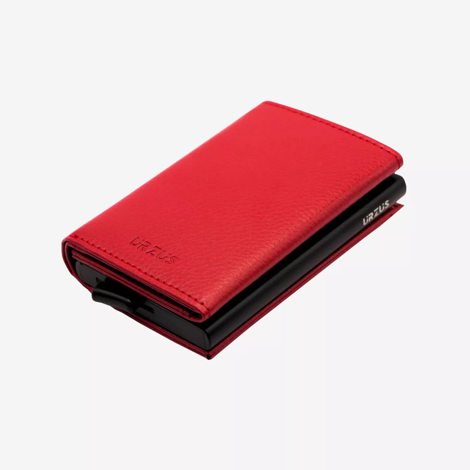 Billetera Anticlonación en cuero Red US203, vista frontal — accesorio compacto y elegante de Urzus