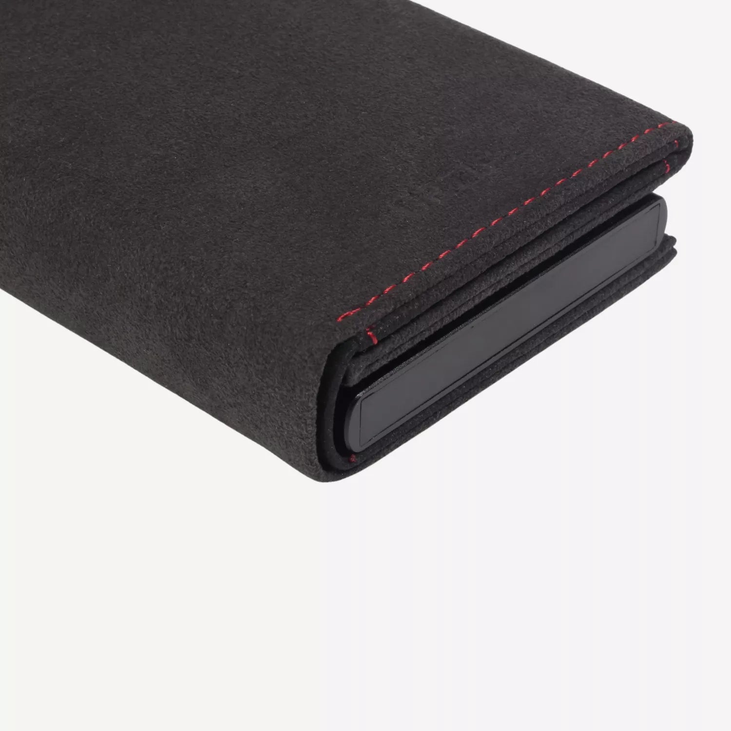 Billetera Anticlonación en gamuza Alcantara US302, vista inferior — accesorio compacto y elegante de Urzus
