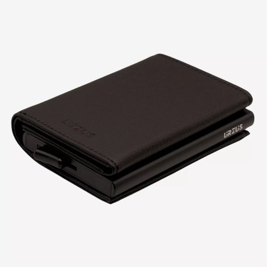 Billetera Anticlonación en Cuero y Aluminio Black US203