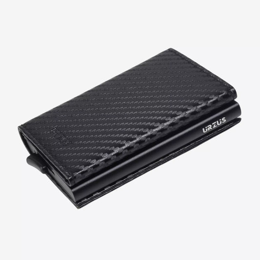 Billetera Anticlonación en Cuero y Aluminio Carbon US203