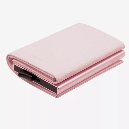 Billetera Anticlonación en Cuero y Aluminio Pink US203