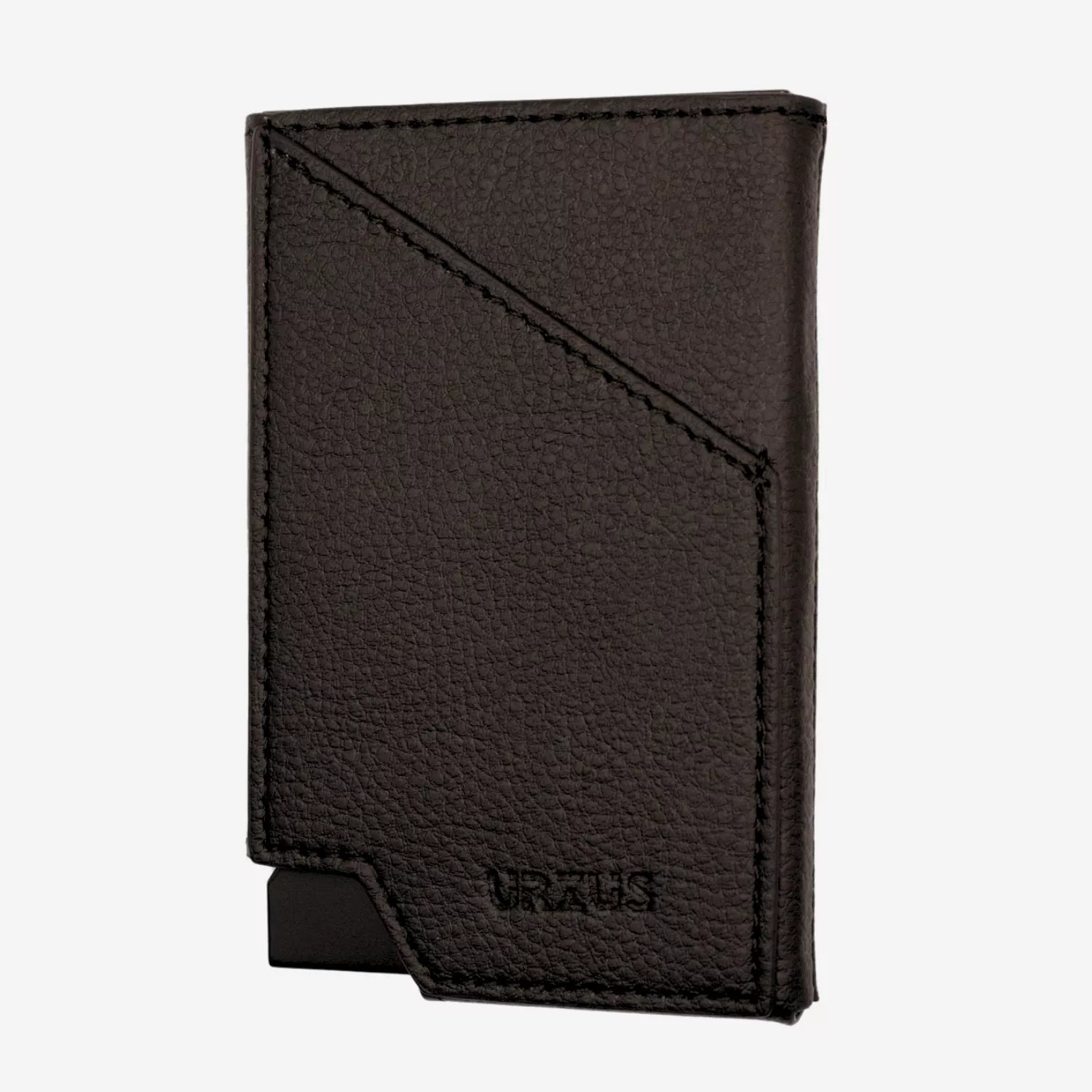 Tarjetero Ultra Delgado con Protección RFID Black US501, vista frontal 1 — ideal para organizar tarjetas, de Urzus