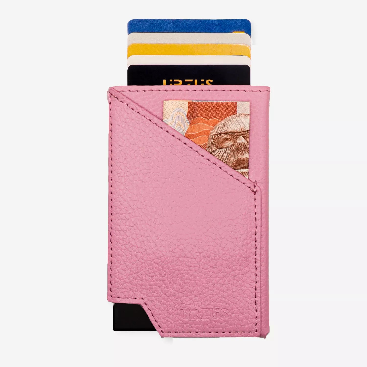 Tarjetero Ultra Delgado con Protección RFID Purple US501, vista frontal 2 — ideal para organizar tarjetas, de Urzus