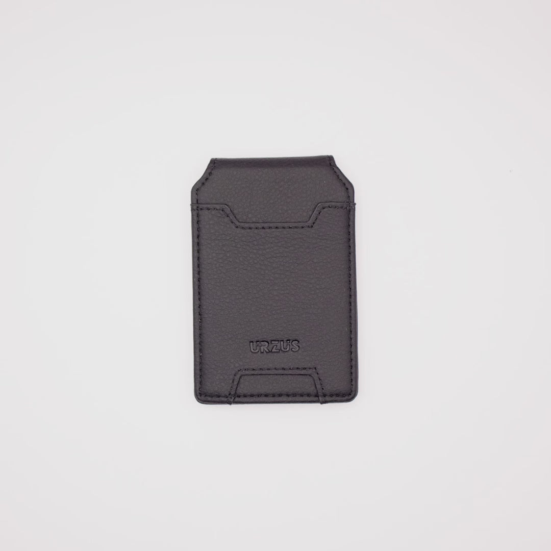 Tarjetero Magnético Anticlonación En Cuero con MagSafe Black US100